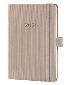 Weekagenda Conceptum A6 2026 (NL/FR/EN/DU) taupe Hardcover