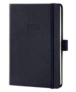 Weekagenda Conceptum A6 2026 (NL/FR/EN/DU) zwart Hardcover