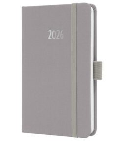 Weekagenda Feel A6 2026 (NL/FR/EN/DU) Pearl Grey Hardcover