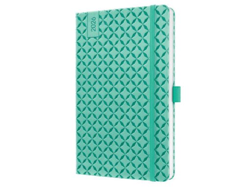 Weekagenda Flair A5 2026 (NL/FR/EN/DU) Mint Green Hardcover