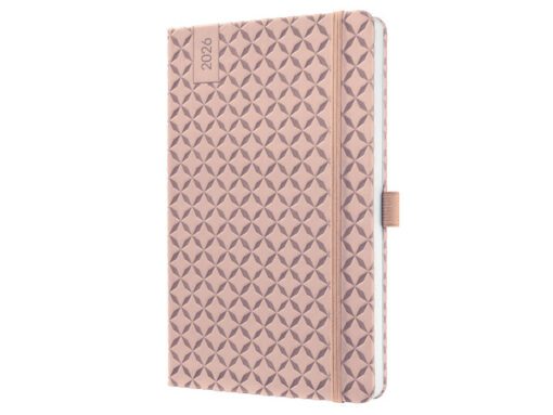 Weekagenda Flair A5 2026 (NL/FR/EN/DU) Pearl Rose Hardcover