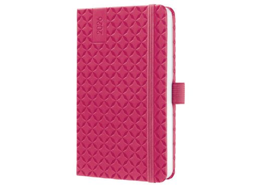 Weekagenda Flair A6 2026 (NL/FR/EN/DU) Fuchsia Pink Hardcover
