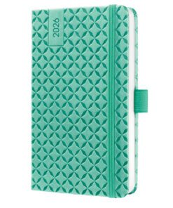 Weekagenda Flair A6 2026 (NL/FR/EN/DU) Mint Green Hardcover