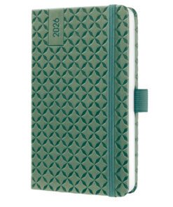 Weekagenda Flair A6 2026 (NL/FR/EN/DU) Natural Green Hardcover