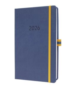 Weekagenda Linecape A5 2026 blauw HC (DE) 2 pagina's = 1 week