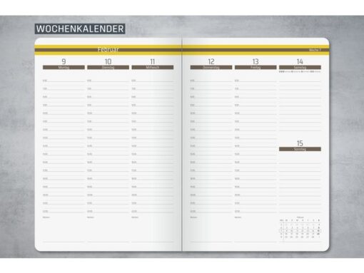 Weekagenda Linecape A5 2026 bruin HC (DE) 2 pagina's = 1    week