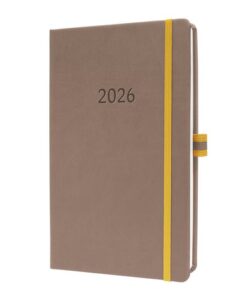 Weekagenda Linescape A5 2026 (EN) bruin Hardcover verticale indeling
