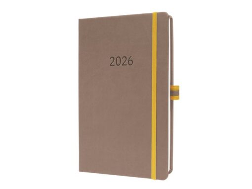 Weekagenda Linescape A5 2026 (EN) bruin Hardcover verticale indeling