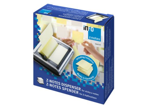 dispenser Info Notes zwart, voor "Z" 75x75mm