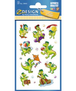 papieretiket Z-design Kids pakje a 3 vel draken