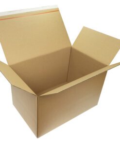 Autolockdoos Raadhuis B-golf 400x260x250mm bruin krimp 5    stuks