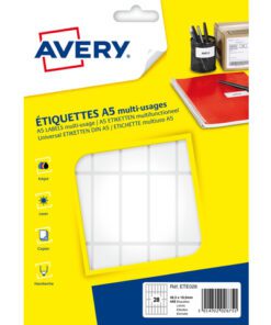 Etiket Avery 48,5x18,5mm 28 per vel, 16 vel, planche A5