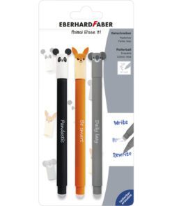 Gelpen Eberhard Faber Animal Erase-It blister ass. Kleur schrijfkl. blauw ( Panda, Koala, Vos )