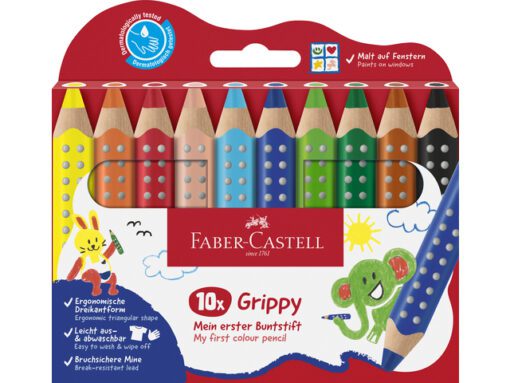 Kleurpotlood Faber-Castell Grippy XXL Jumbo etui 10 stuks