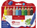 Kleurpotlood Faber-Castell Grippy XXL Jumbo etui 10 stuks en puntenslijper
