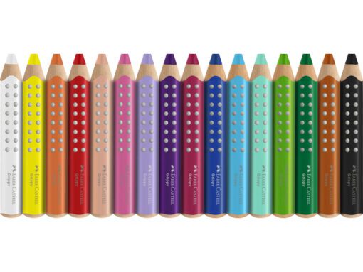 Kleurpotlood Faber-Castell Grippy XXL Jumbo etui 16 stuks en puntenslijper
