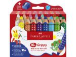 Kleurpotlood Faber-Castell Grippy XXL Jumbo etui 16 stuks en puntenslijper