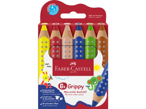 Kleurpotlood Faber-Castell Grippy XXL Jumbo etui 6 stuks