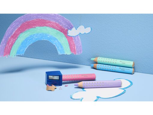 Kleurpotlood Faber-Castell Grippy XXL Jumbo kartonetui 4 stuks pastel