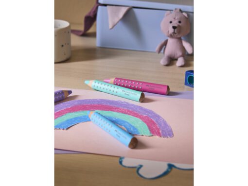 Kleurpotlood Faber-Castell Grippy XXL Jumbo kartonetui 4 stuks pastel