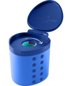 Puntenslijper Faber-Castell Grippy blauw enkel met          opvangbakje