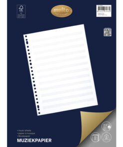 Ringbandinterieur Multo A4 23r muziekpapier 90 grams 50 vel