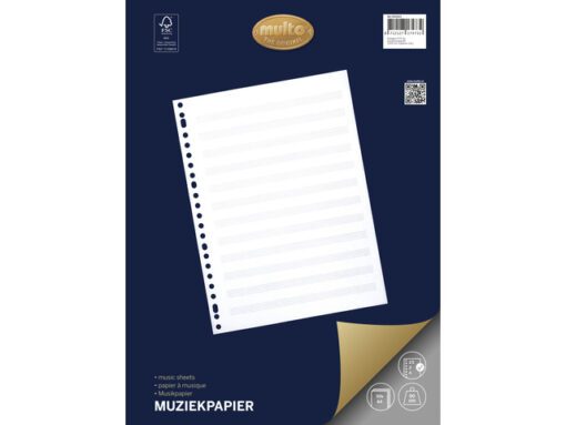 Ringbandinterieur Multo A4 23r muziekpapier 90 grams 50 vel