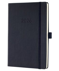 Weekagenda Conceptum A5 2026 (NL/FR/EN/DU) verticale lay-out zwart hardcover