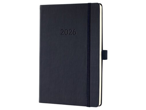 Weekagenda Conceptum A5 2026 (NL/FR/EN/DU) verticale        lay-out zwart hardcover