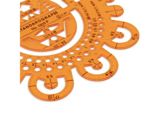 Afrondingssjabloon Standardgraph met hoek meter