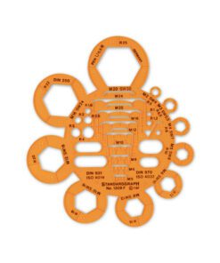 Afrondingssjabloon Standardgraph met hoek meter, met        inktrand