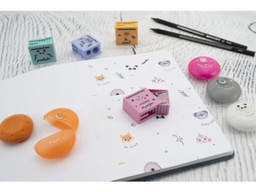 Gum Eberhard Faber Animal display à 8 stuks assorti kleuren