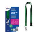 Lanyard Avery rPET groen 440x15mm met karabijnhaak 10 stuks