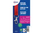Lanyard Avery rPET rood 440x15mm met karabijnhaak 10 stuks