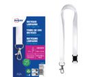 Lanyard Avery rPET wit 440x15mm met karabijnhaak 10 stuks