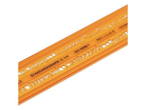 Lettersjabloon Standardgraph H-profiel middelschrift type B 3,5mm