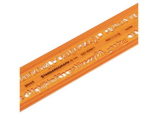 Lettersjabloon Standardgraph H-profiel middelschrift type B 5mm