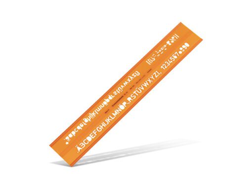 Lettersjabloon Standardgraph H-profiel vetgedrukt, recht    10mm