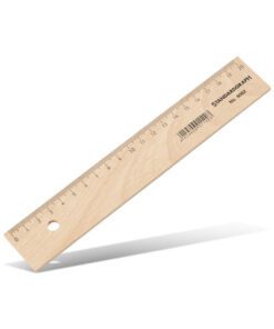 Liniaal Standardgraph 20cm hout met metaalinleg