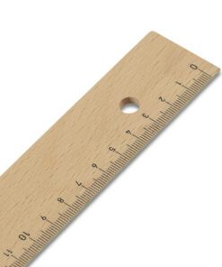 Liniaal Standardgraph 30cm hout met  metaalinleg
