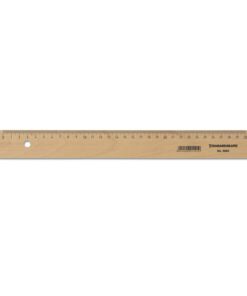 Liniaal Standardgraph 30cm hout met  metaalinleg