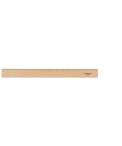 Liniaal Standardgraph 40cm hout met metaalinleg