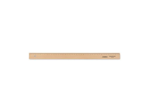 Liniaal Standardgraph 50cm hout met metaalinleg