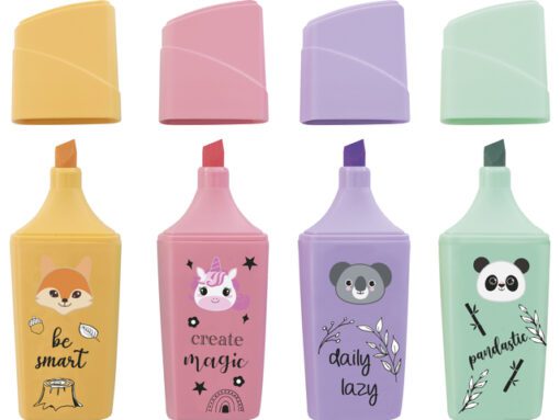 Mini markeerstift Eberhard Faber Animal set à 4 stuks