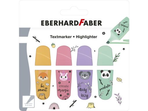 Mini markeerstift Eberhard Faber Animal set à 4 stuks
