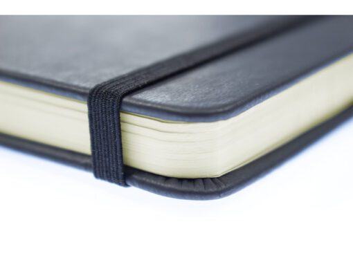 Notitieboek Kangaro A5 zwart ruit 5mm PU HC 96 vel 80 grams