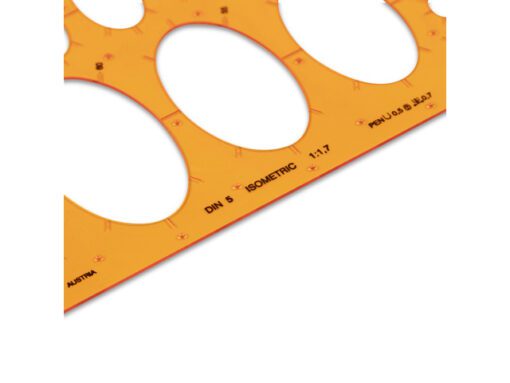 Sjabloon Standardgraph ellips isometric 4-65mm