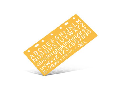 Sjabloon Standardgraph letters en cijfers 10mm