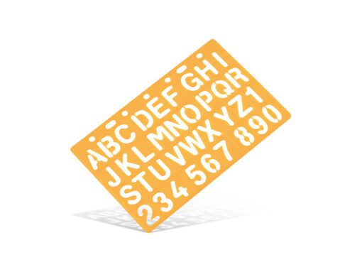 Sjabloon Standardgraph letters en cijfers 20mm