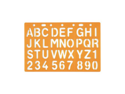 Sjabloon Standardgraph letters en cijfers 20mm